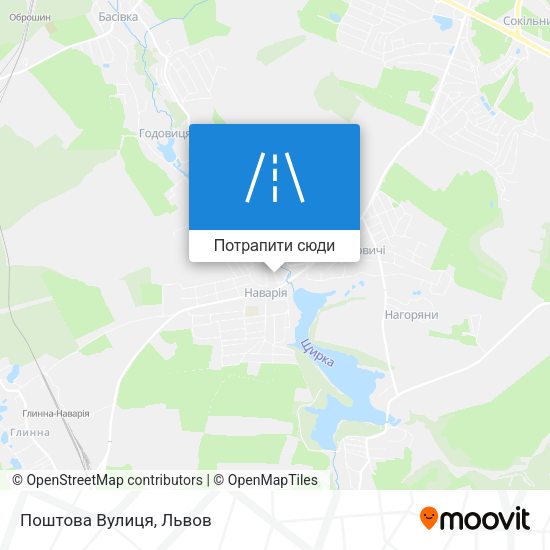 Карта Поштова Вулиця