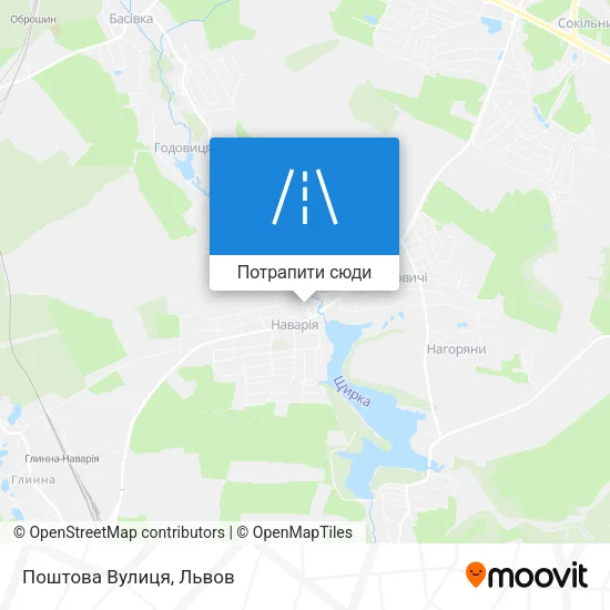 Карта Поштова Вулиця