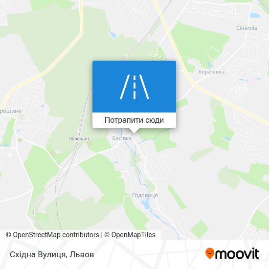 Карта Східна Вулиця
