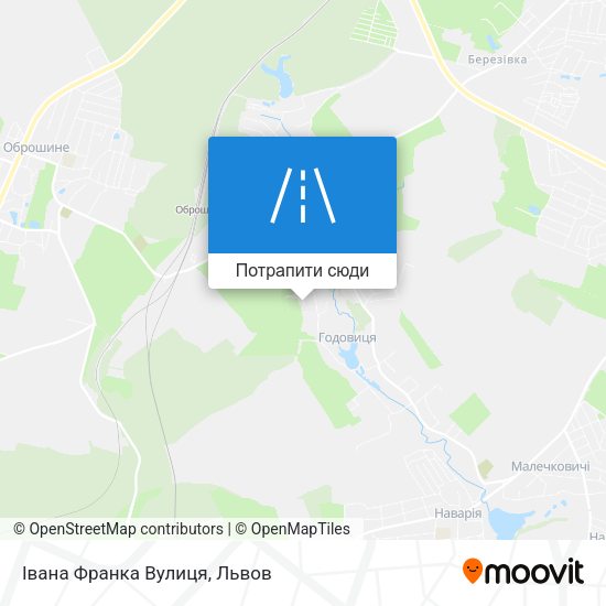 Карта Івана Франка Вулиця
