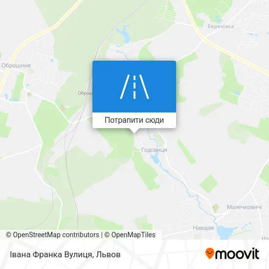 Карта Івана Франка Вулиця
