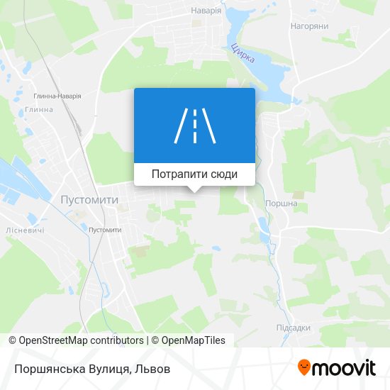 Карта Поршянська Вулиця