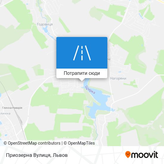 Карта Приозерна Вулиця