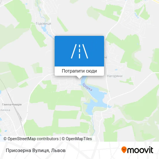 Карта Приозерна Вулиця
