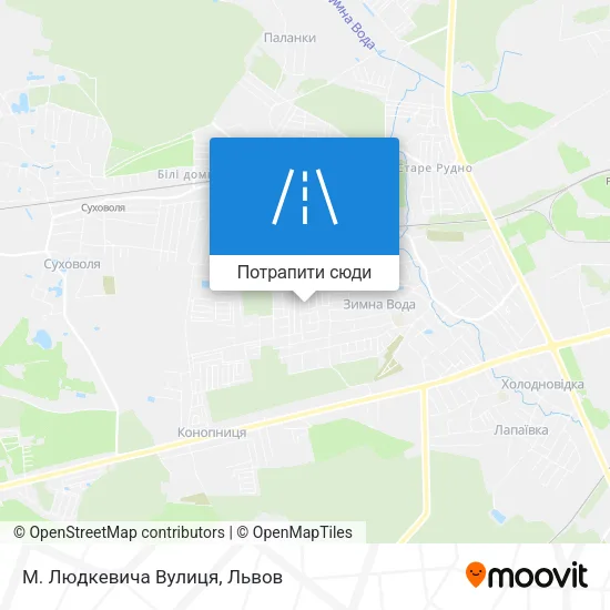 Карта М. Людкевича Вулиця