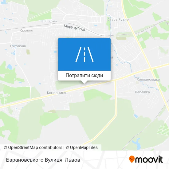Карта Барановського Вулиця