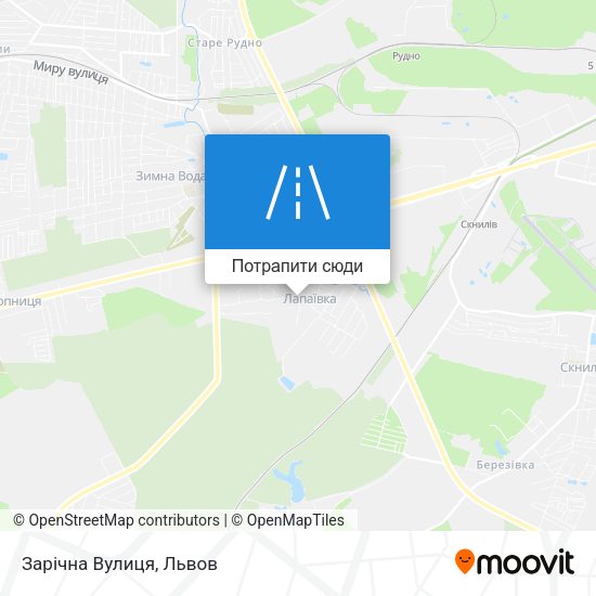 Карта Зарічна Вулиця