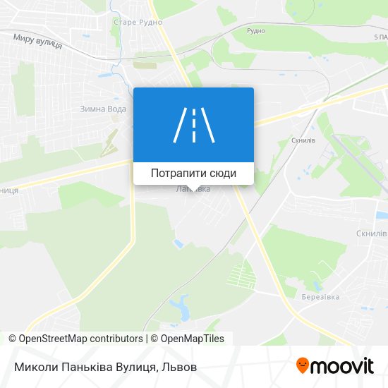 Карта Миколи Паньківа Вулиця