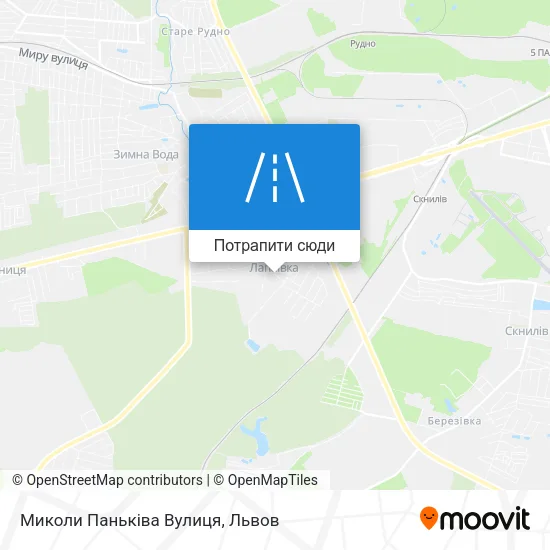 Карта Миколи Паньківа Вулиця