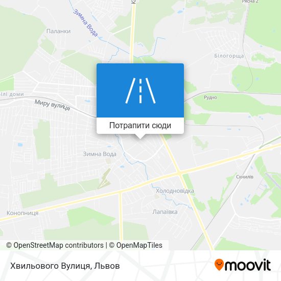 Карта Хвильового Вулиця