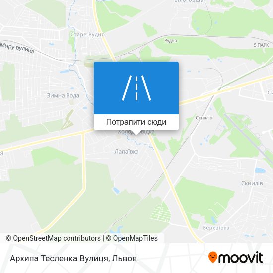 Карта Архипа Тесленка Вулиця