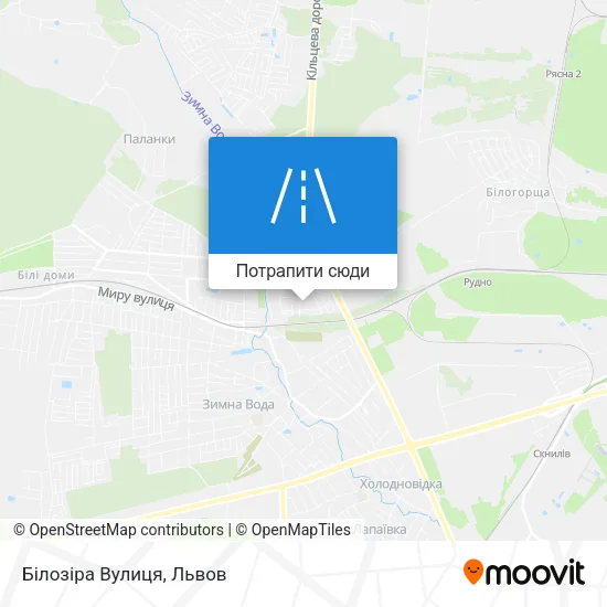 Карта Білозіра Вулиця