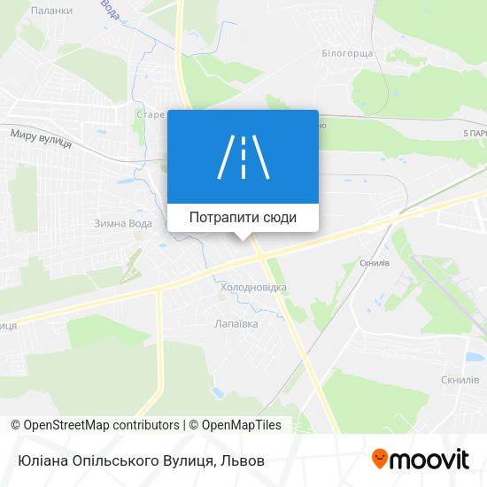 Карта Юліана Опільського Вулиця
