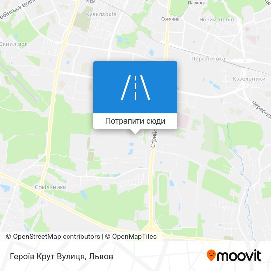 Карта Героїв Крут Вулиця