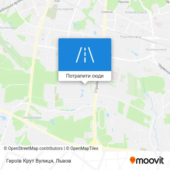 Карта Героїв Крут Вулиця