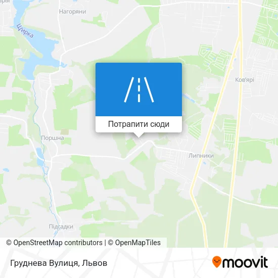 Карта Груднева Вулиця