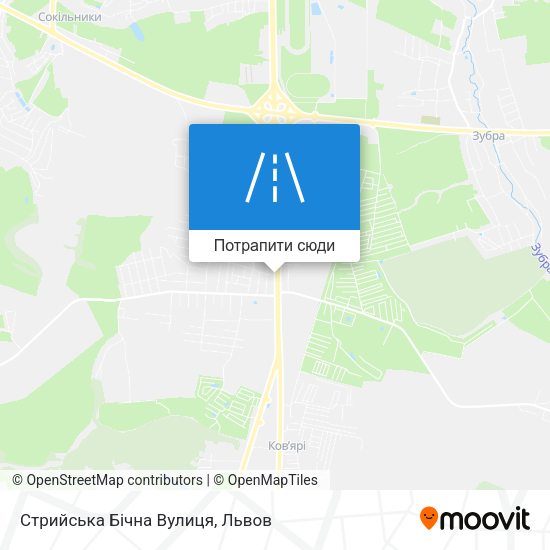 Карта Стрийська Бічна Вулиця