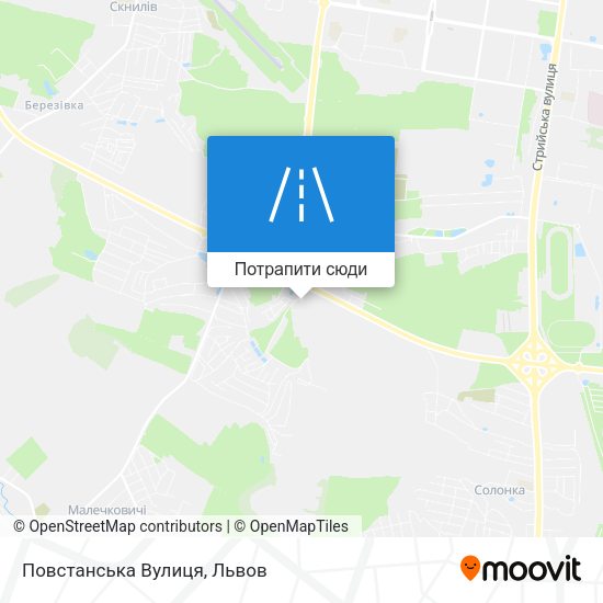 Карта Повстанська Вулиця