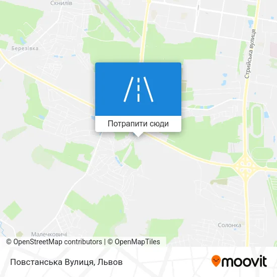 Карта Повстанська Вулиця