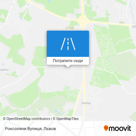 Карта Роксоляни Вулиця
