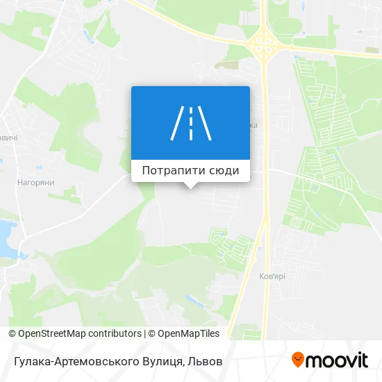 Карта Гулака-Артемовського Вулиця