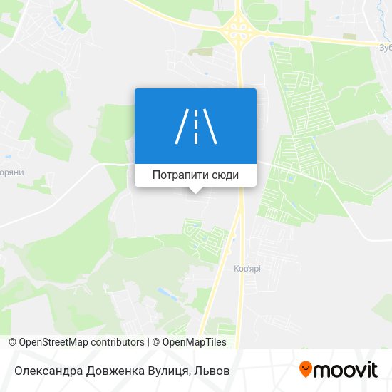 Карта Олександра Довженка Вулиця