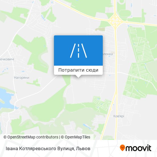 Карта Івана Котляревського Вулиця