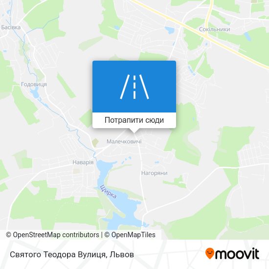 Карта Святого Теодора Вулиця