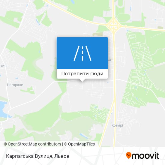 Карта Карпатська Вулиця