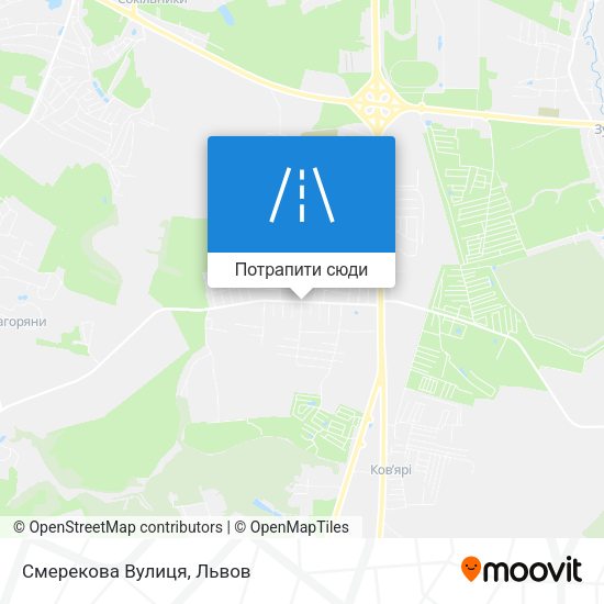 Карта Смерекова Вулиця