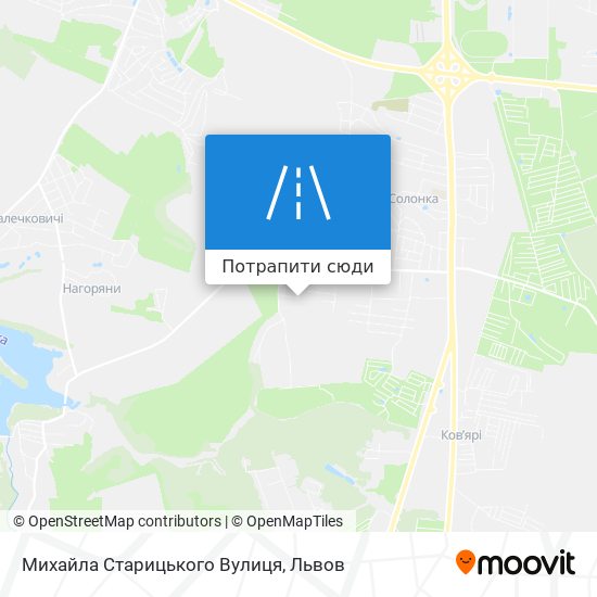 Карта Михайла Старицького Вулиця