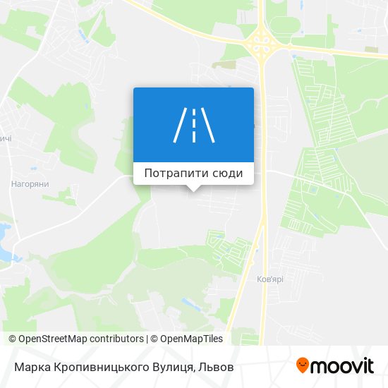 Карта Марка Кропивницького Вулиця