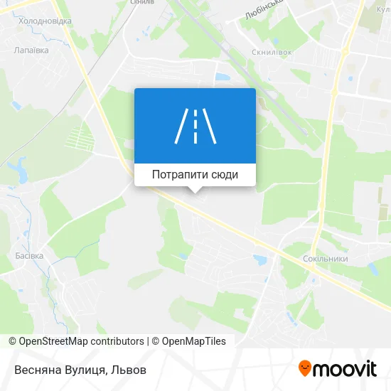 Карта Весняна Вулиця