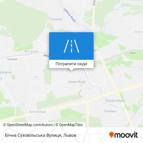 Карта Бічна Суховільська Вулиця
