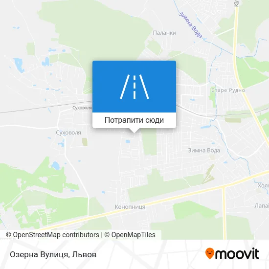Карта Озерна Вулиця