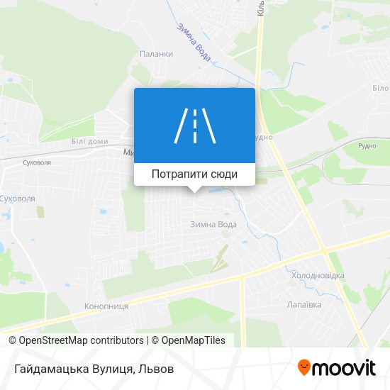 Карта Гайдамацька Вулиця