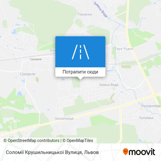 Карта Соломії Крушильницької Вулиця