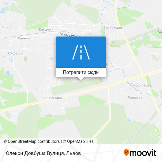 Карта Олекси Довбуша Вулиця