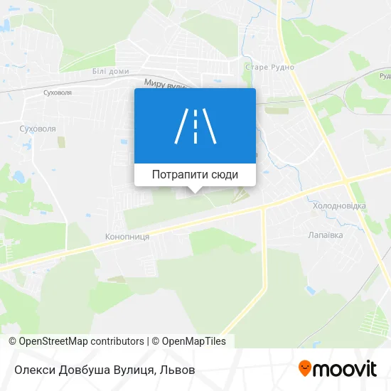 Карта Олекси Довбуша Вулиця
