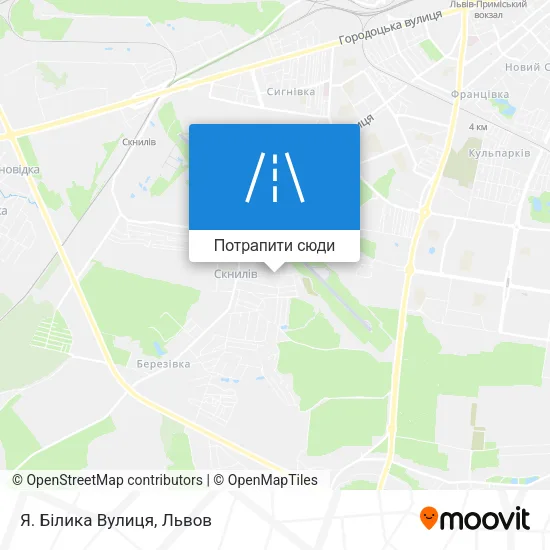 Карта Я. Білика Вулиця