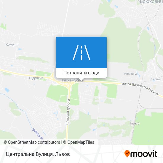 Карта Центральна Вулиця