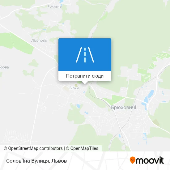 Карта Солов’Їна Вулиця