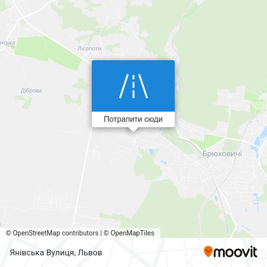 Карта Янівська Вулиця