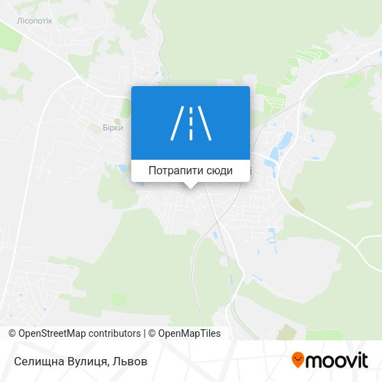 Карта Селищна Вулиця
