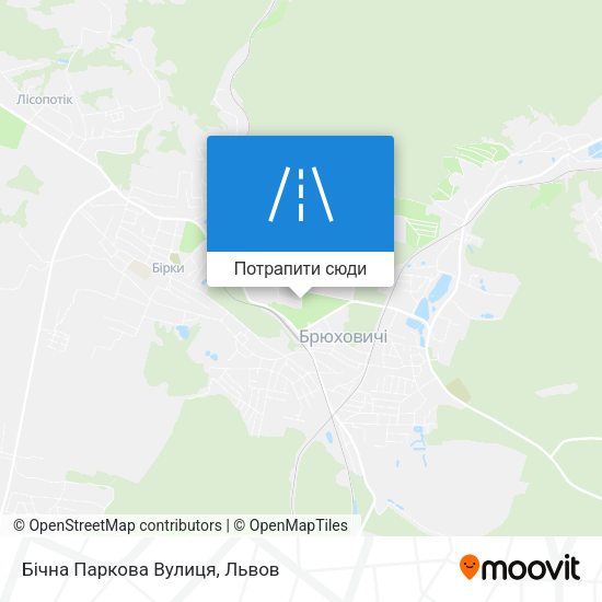 Карта Бічна Паркова Вулиця