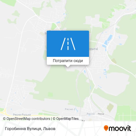 Карта Горобинна Вулиця