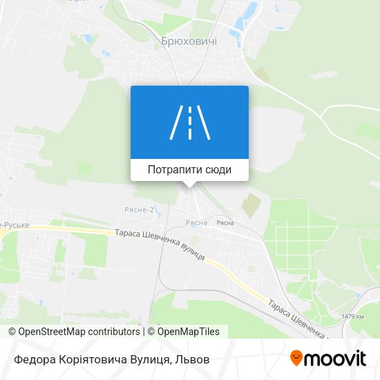 Карта Федора Коріятовича Вулиця