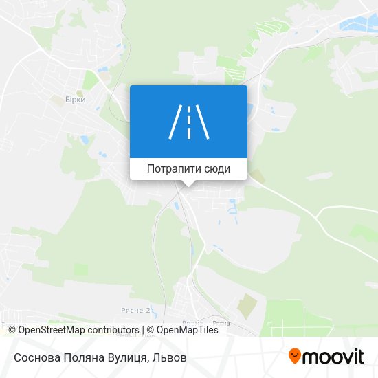 Карта Соснова Поляна Вулиця