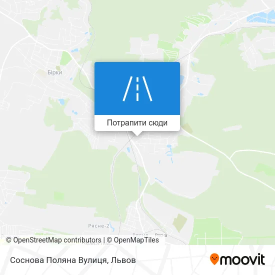 Карта Соснова Поляна Вулиця
