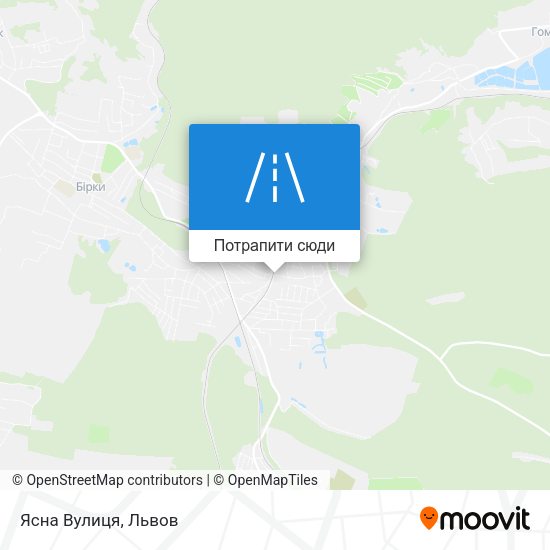Карта Ясна Вулиця